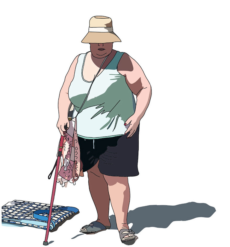 Jean-Noël Ledoux - Flüchtige Ewigkeit – Menschen am Strand - Aquarelle - Künstlerhaus Hooksiel